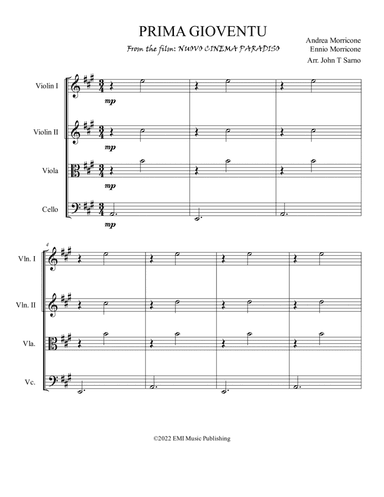 Prima Gioventu (arr. John T Sarno)