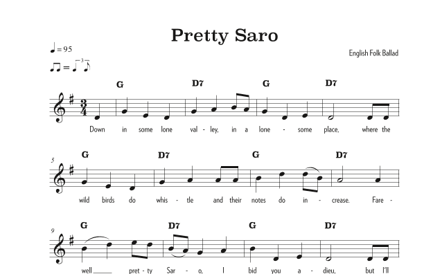 Pretty Saro (arr. Riverside Guitar School)
