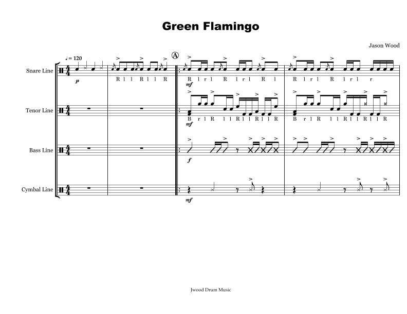 Green Flamingo (Drumline Cadence)