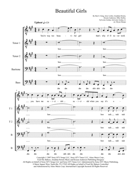 Beautiful Girls (arr. Bryan Sharpe)