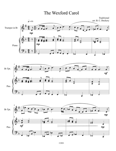 The Wexford Carol (Trumpet Solo with Piano Accompaniment) (arr. B. C. Dockery)