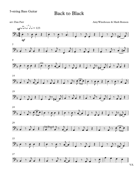 Back To Black (arr. Dan Parr)