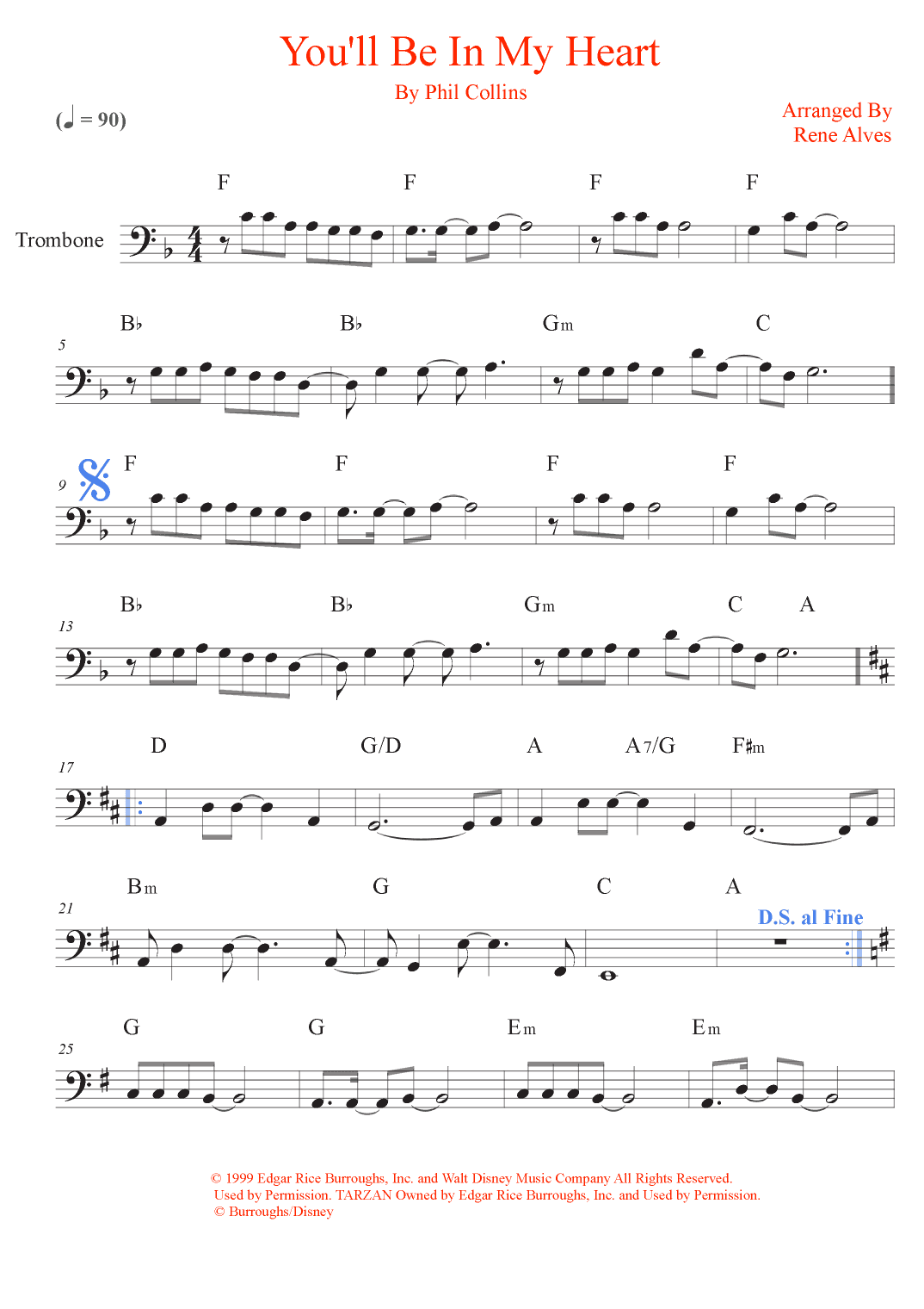 You'll Be In My Heart (arr. Rene Alves)