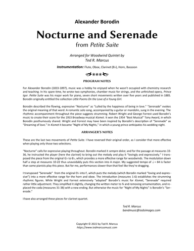 Nocturne and Serenade from Petite Suite for Woodwind Quintet (arr. Ted R. Marcus)