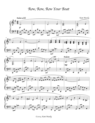 Row, Row, Row Your Boat (arr. Kate Moody)