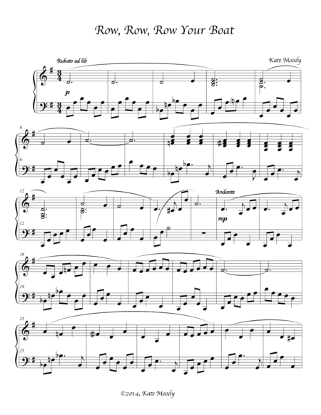Row, Row, Row Your Boat (arr. Kate Moody)