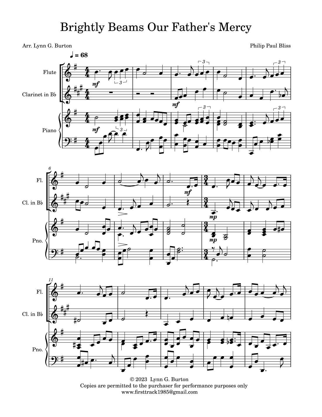 Brightly Beams Our Father's Mercy (arr. Lynn G. Burton)