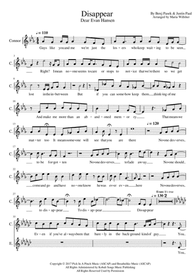 Disappear (arr. Maria Willsher)