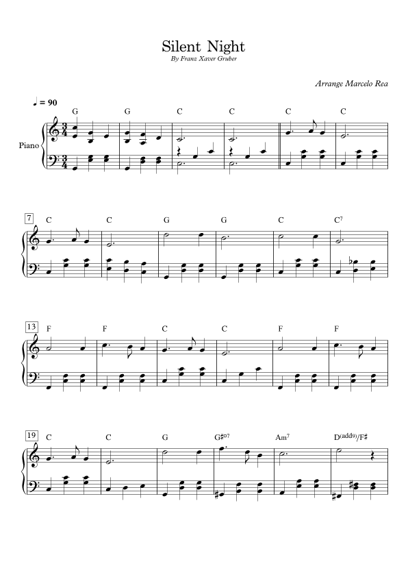 Silent Nigth (arr. Arranje By Marcelo Rea)