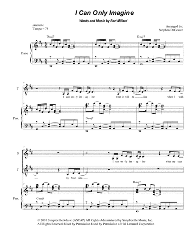 I Can Only Imagine (arr. Stephen DeCesare)