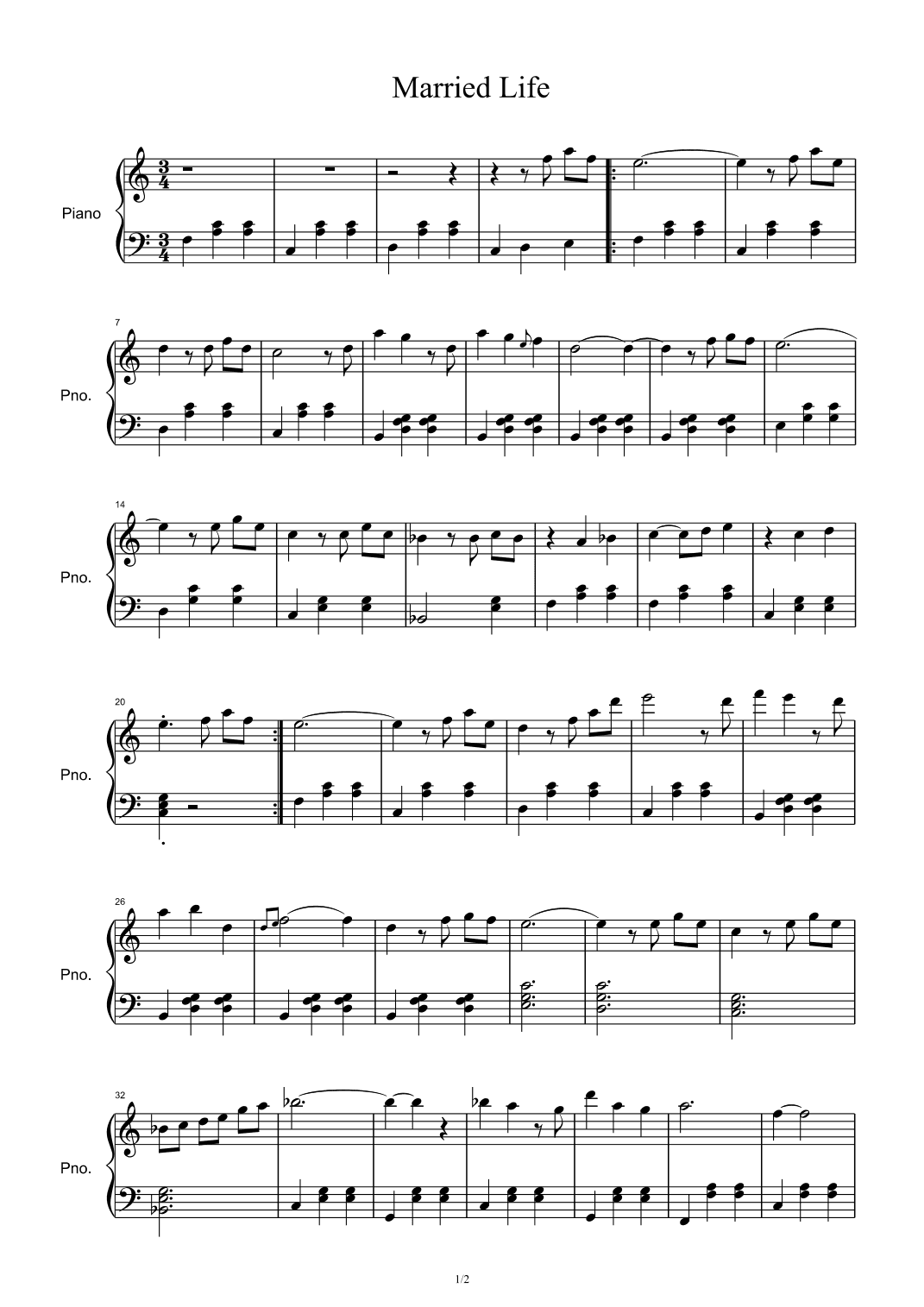 Married Life (arr. Michael Giacchino)
