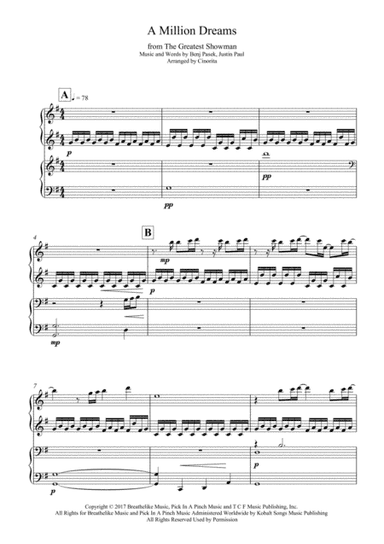 A Million Dreams (arr. Cinorita)
