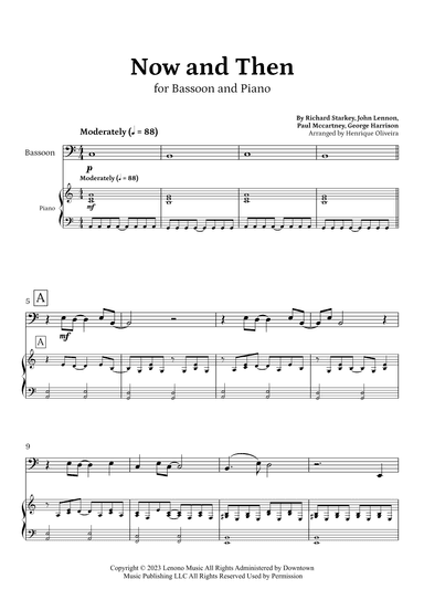 Now And Then (arr. Henrique Oliveira)