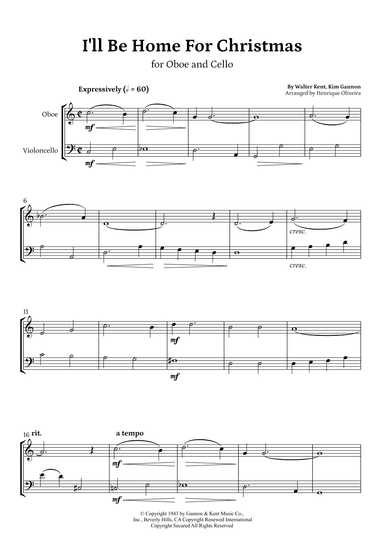 I'll Be Home For Christmas (arr. Henrique Oliveira)