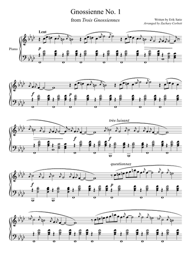 Gnossienne No. 1 (arr. Zachary Corbett)