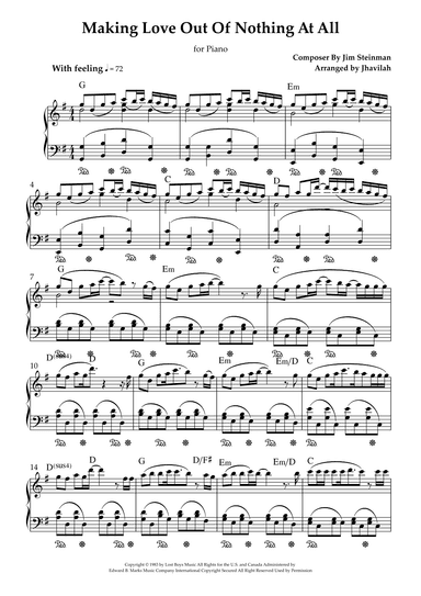 Making Love Out Of Nothing At All (arr. Jhavilah)