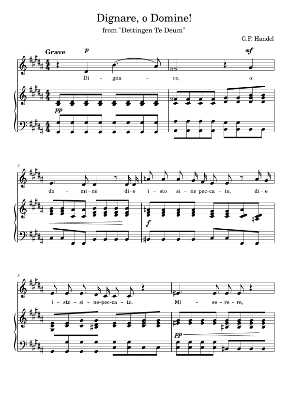 Dignare, o Domine! Low and very low voice (Tiefe oder sehr tiefe Stimme) - G-sharp minor (gis-moll) (arr. Vladyslav Panfilenko)