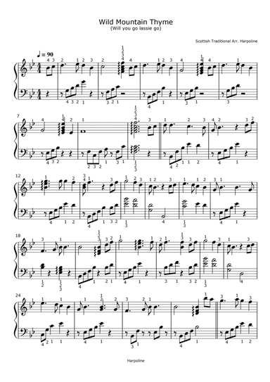 Wild Mountain Thyme (Go Lassie Go) (arr. Harpoline)
