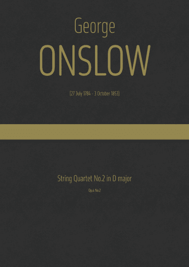 Onslow - String Quartet No.2 in D major, Op.4 No.2 (arr. J.G. Cucó Barber)