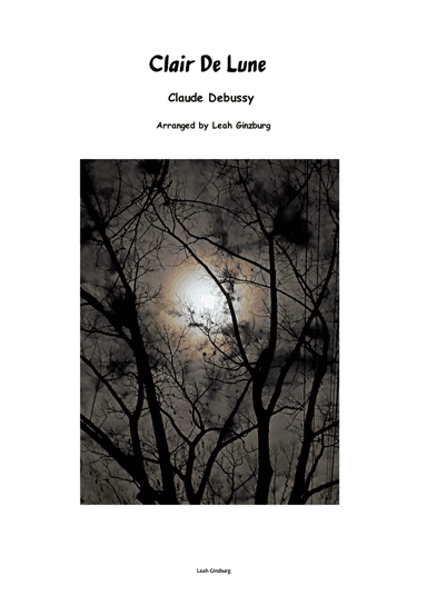 "Clair De Lune" by Claude Debussy in C Major, Easy version (arr. Leah Ginzburg)