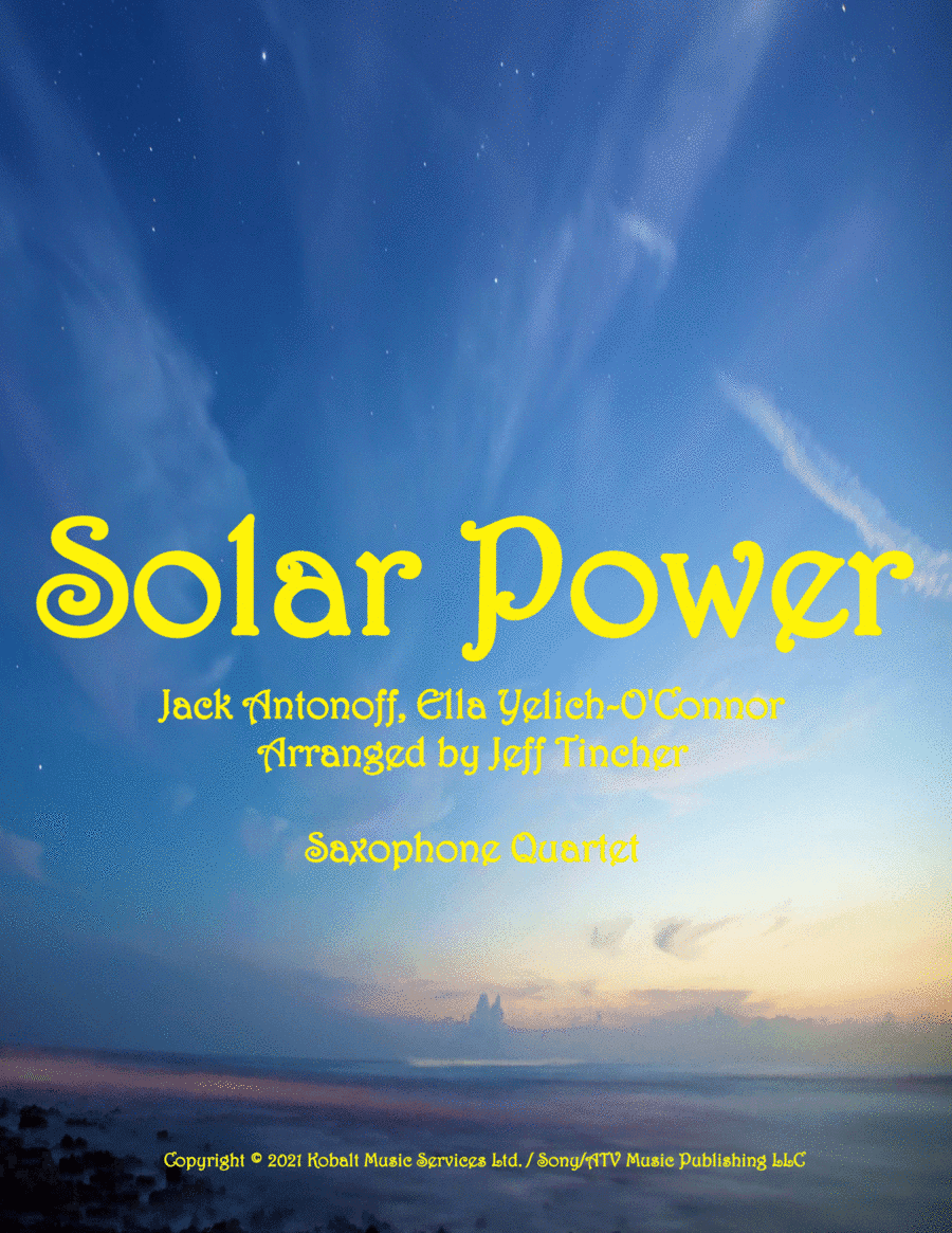 Solar Power (arr. Jeff Tincher)