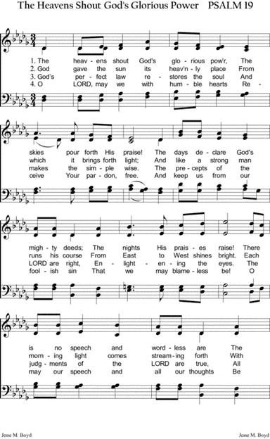 The Heavens Shout God's Glorious Power (Psalm 19)