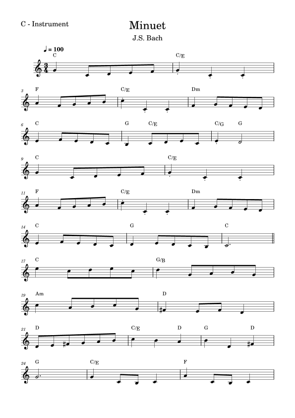 Minuet (arr. Fabio Eduardo de Oliveira)