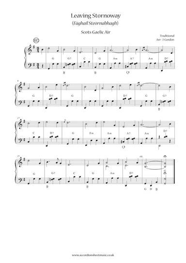 Leaving Stornoway  (Fàgail Steòrnabhagh) (arr. Julia Gordon)
