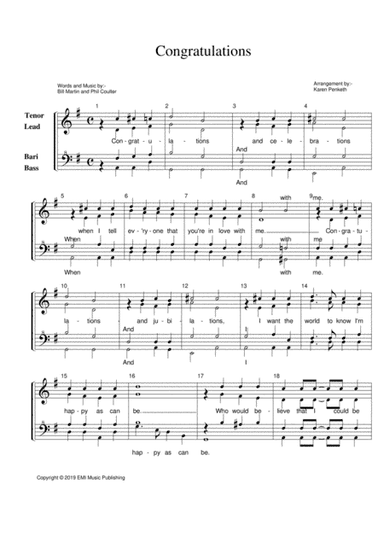 Congratulations (arr. Karen Penketh)