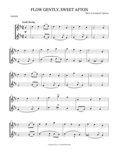 Flow Gently, Sweet Afton (arr. Mark Phillips)