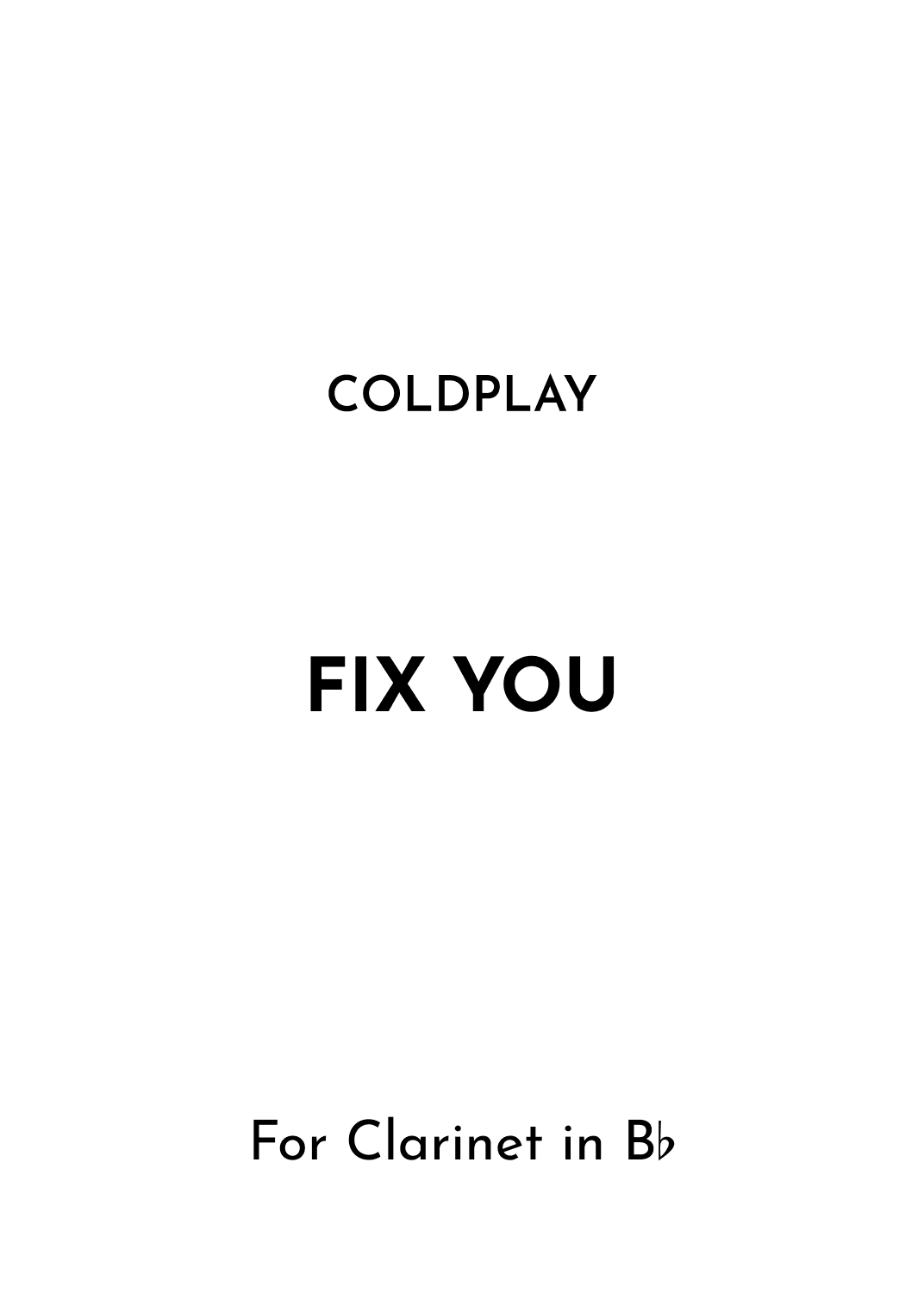 Fix You (arr. Jireh J.)