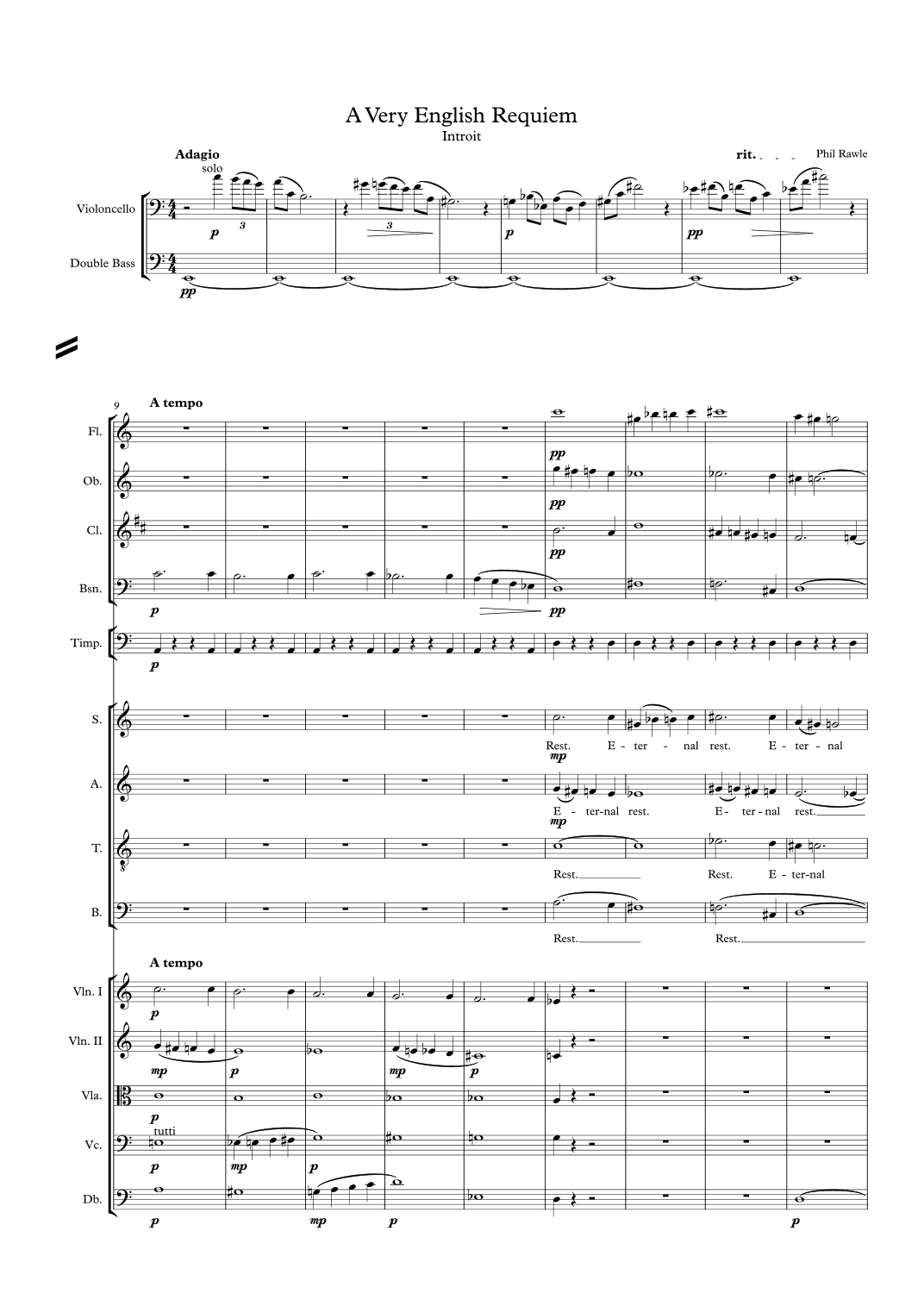A Very English Requiem - Full Score