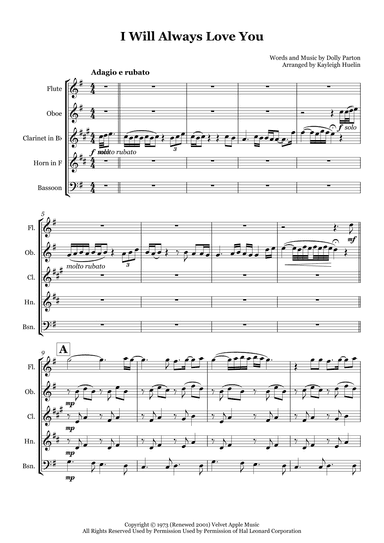 I Will Always Love You (arr. Kayleigh Huelin)