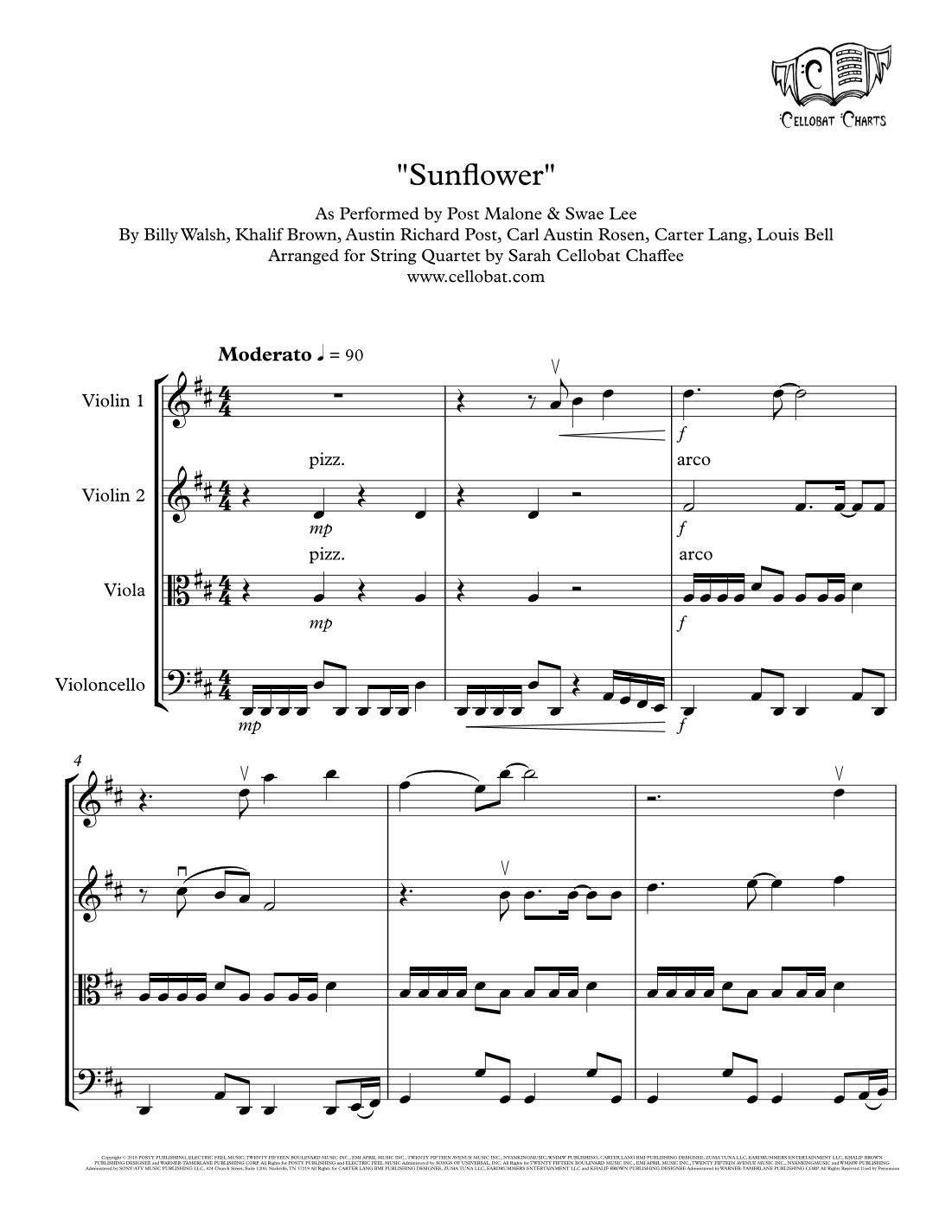 Sunflower (arr. Sarah Cellobat Chaffee)