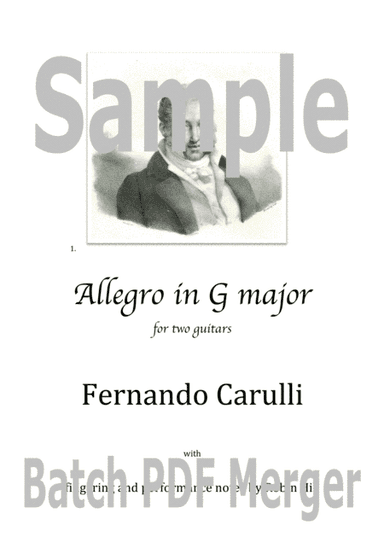 Allegro in G major (for two guitars) (arr. Robin Hill)