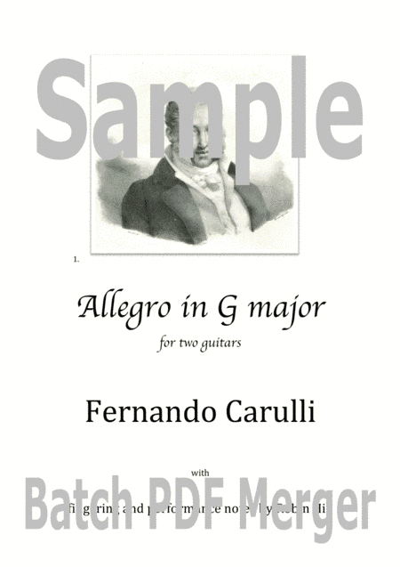 Allegro in G major (for two guitars) (arr. Robin Hill)