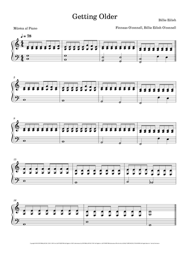 Getting Older (arr. Música al Piano)