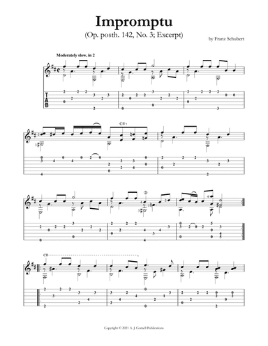 Impromptu (Op. posth. 142, No. 3) (arr. Mark Phillips)