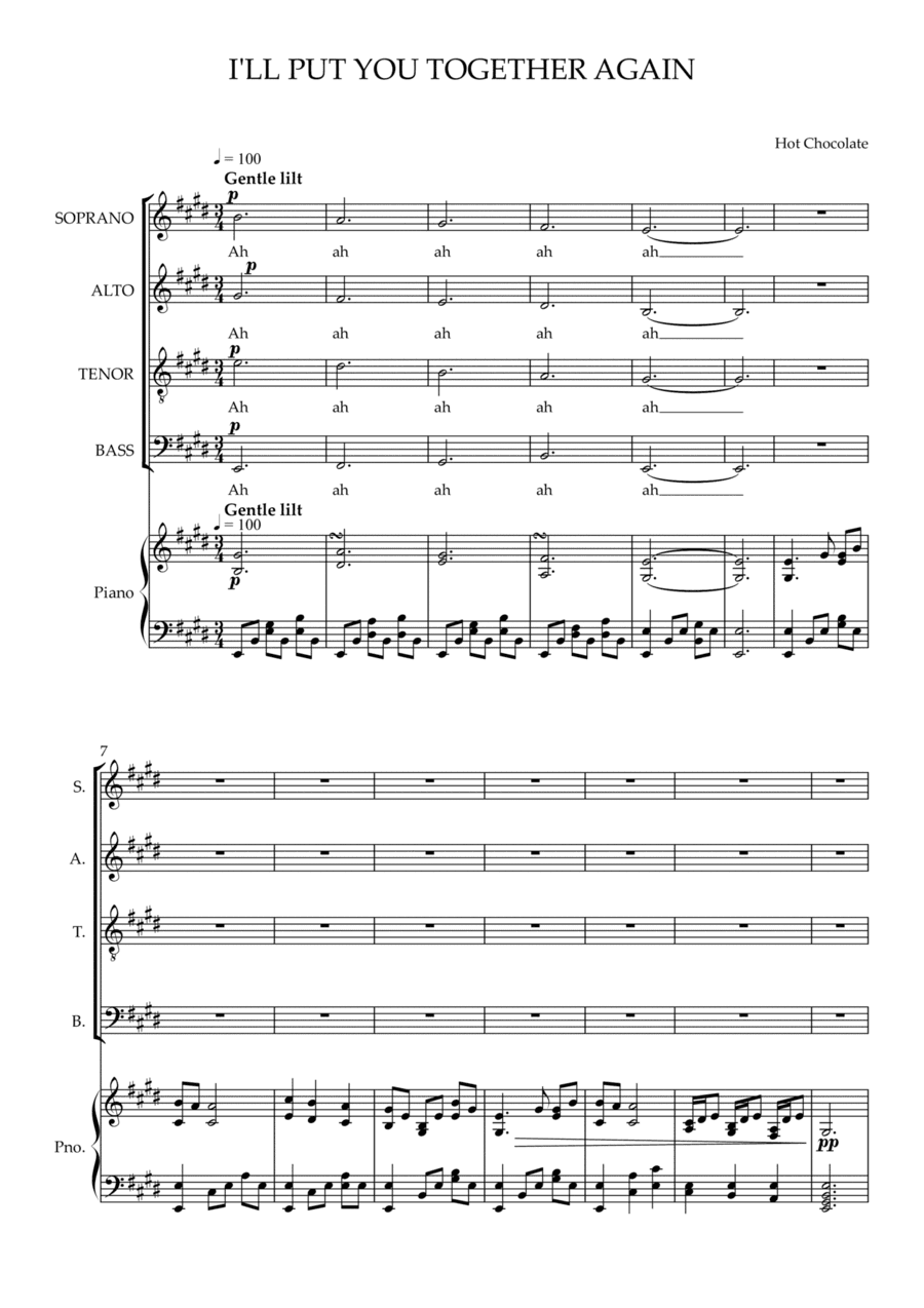 I'll Put You Together Again (arr. Helen Porter)