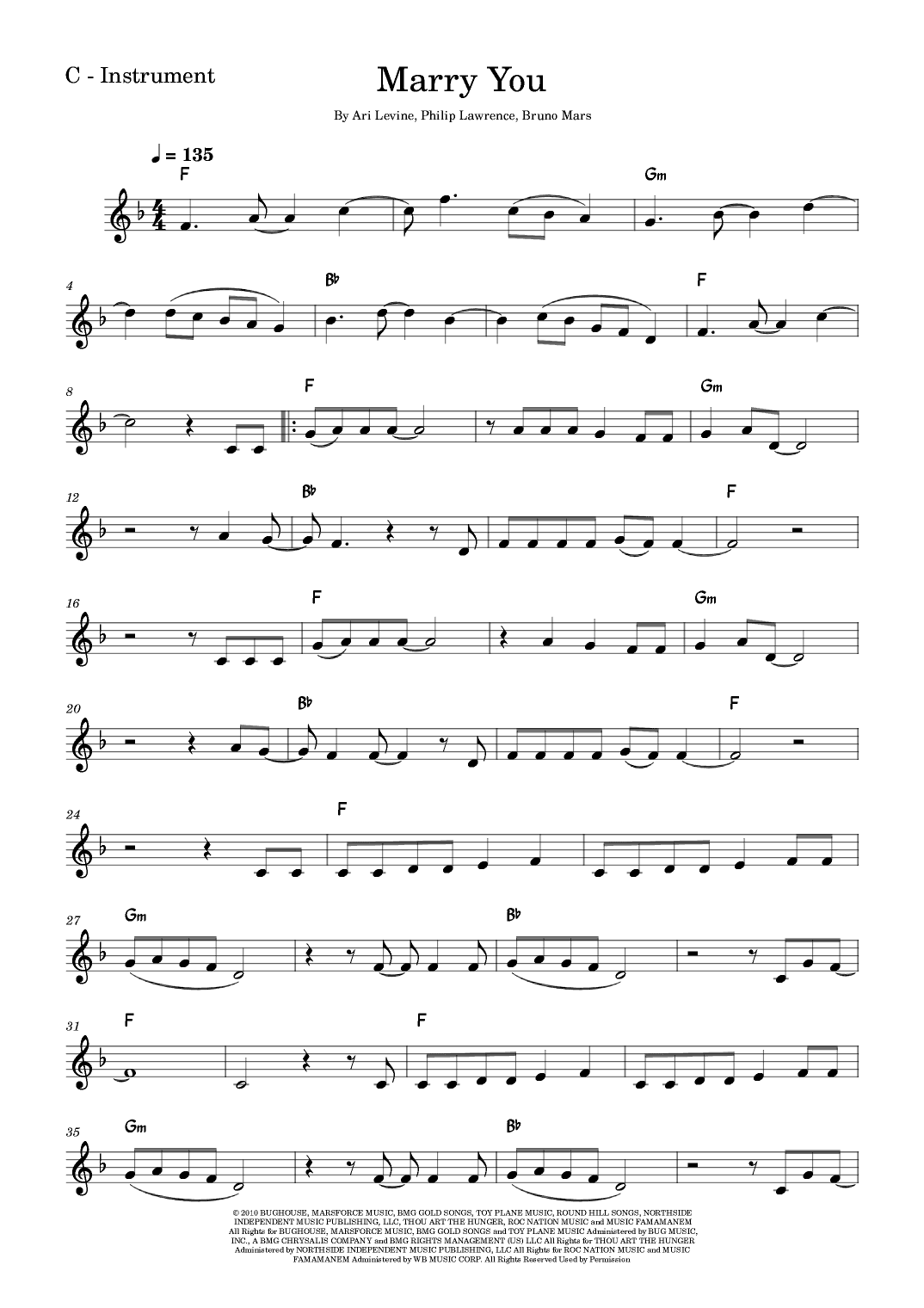 Marry You (arr. Fabio Eduardo de Oliveira)