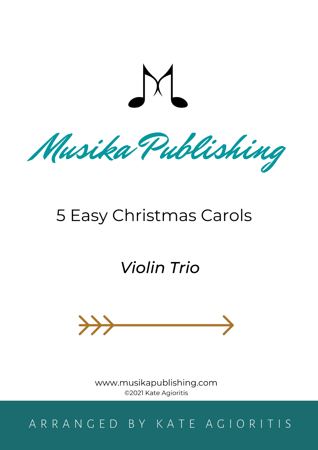 5 Easy Christmas Carols for Violin Trio (arr. Kate Agioritis)