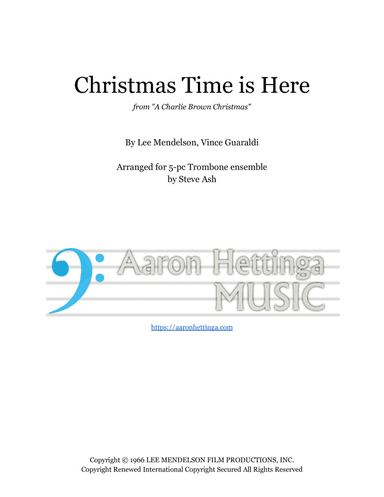 Christmas Time Is Here (arr. Steve Ash)