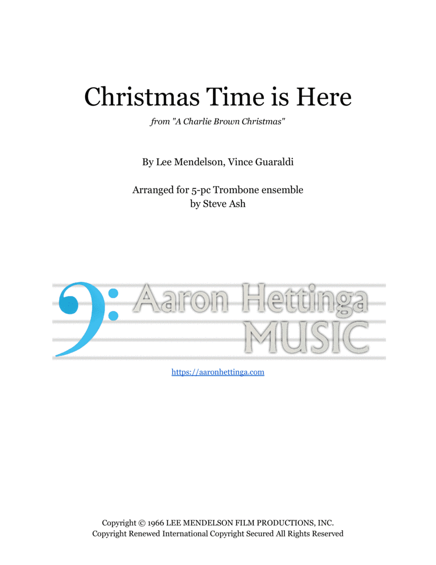 Christmas Time Is Here (arr. Steve Ash)