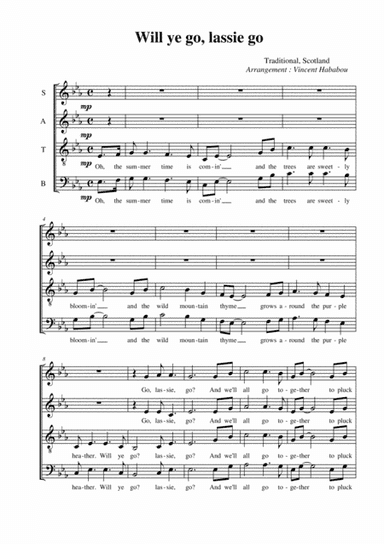 Will ye go, lassie go (arr. Vincent Hababou)