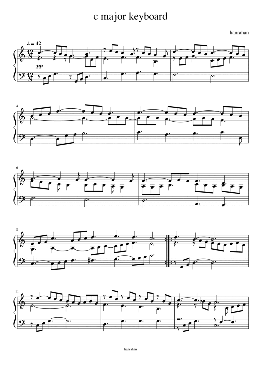 C major keyboard