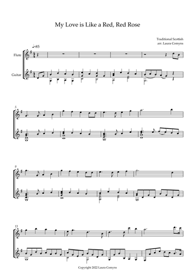 My Love is Like a Red Red Rose (arr. Laura Comyns)
