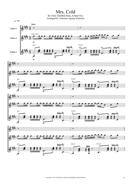 Mrs Cold (arr. Antonius Agung Setiawan)