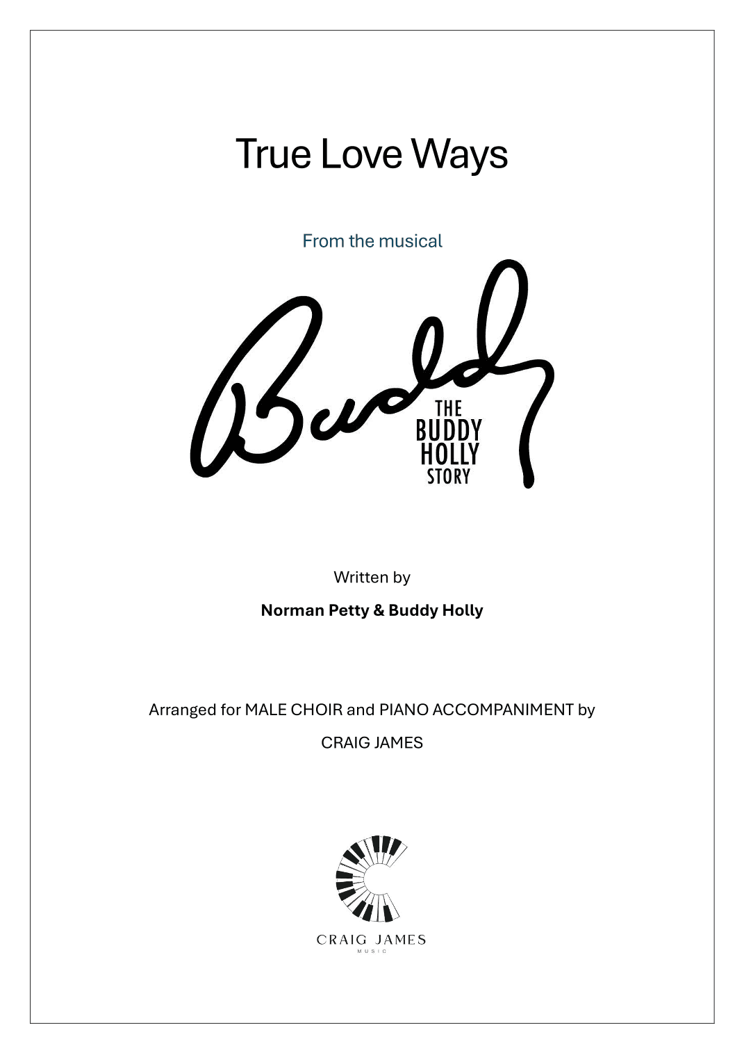 True Love Ways (arr. Craig James)