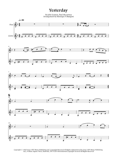 Yesterday (arr. Henrique F Mangoni)