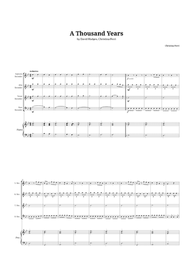 A Thousand Years (arr. Langanho)